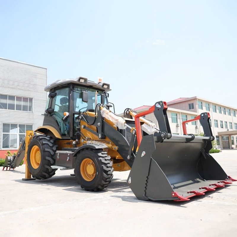 Diesel Traktor Loader Backhoe 1.2ton Pertanian Mesin Traktor 0.1cbm ember
