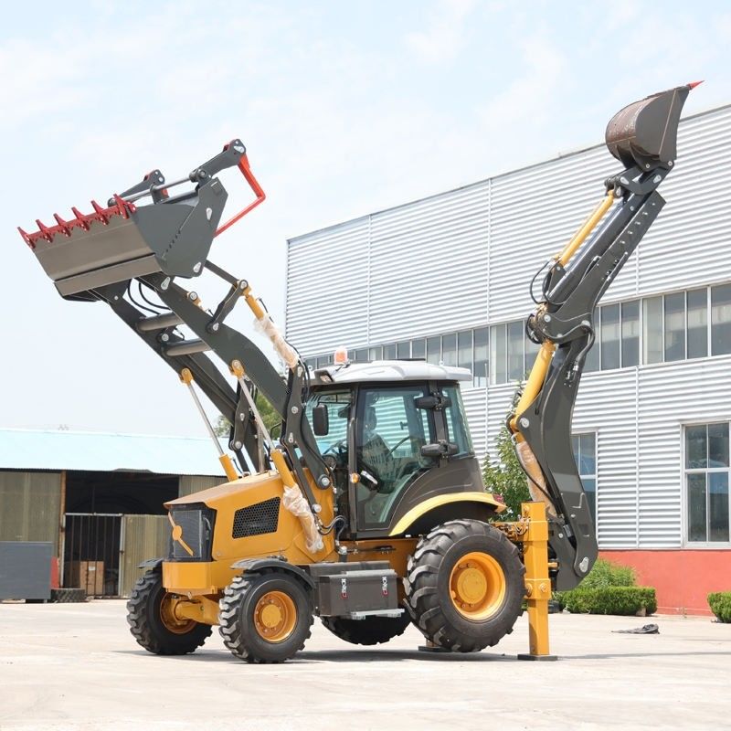 Diesel Traktor Loader Backhoe 1.2ton Pertanian Mesin Traktor 0.1cbm ember