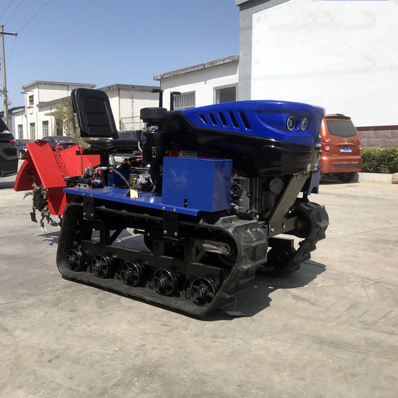 Merah Biru Mesin Diesel Traktor Peternakan Orchard Paddy Field Mini Traktor