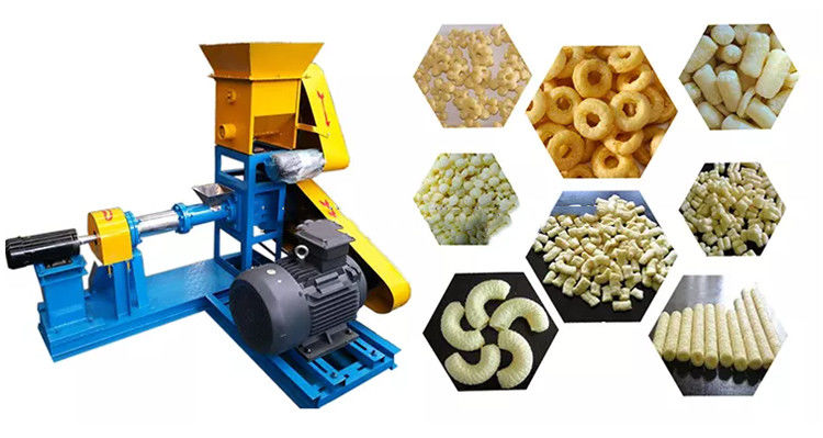 Operasi tanpa usaha Mesin Extruder Puff Mini Jagung Pemanggang Makanan Ringan dengan Motor