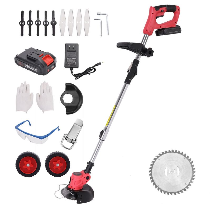 Cordless Battery Powered Lawn Mower 173CC Engine 1200W Tingginya pemotongan yang disesuaikan