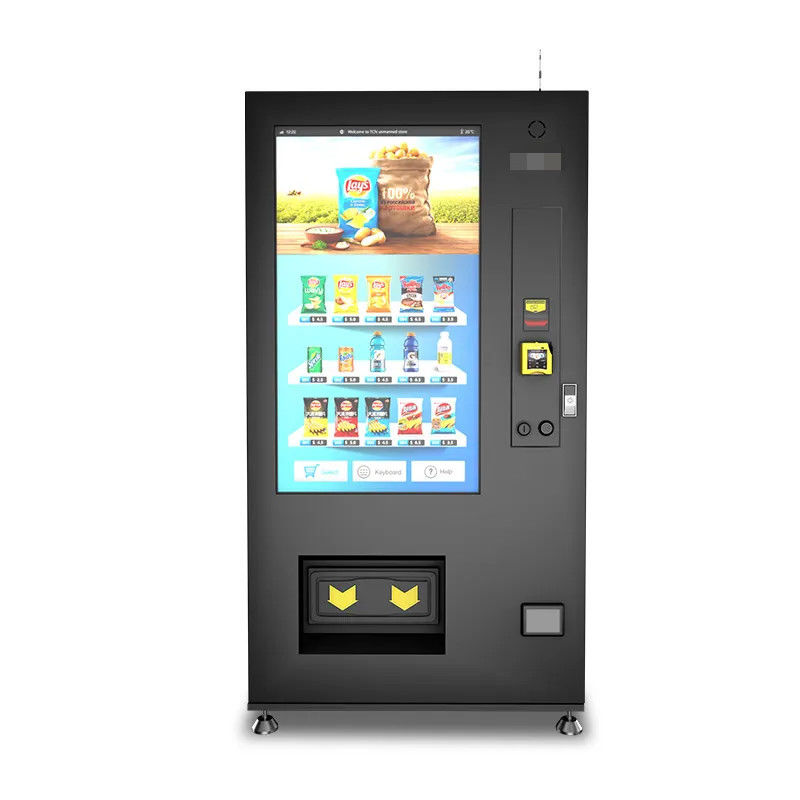 Indoor Free Standing Smart Advertising LCD Display Vending Machine Dengan Custom Touch Screen UI, Digital yang Dikelola dari Jauh