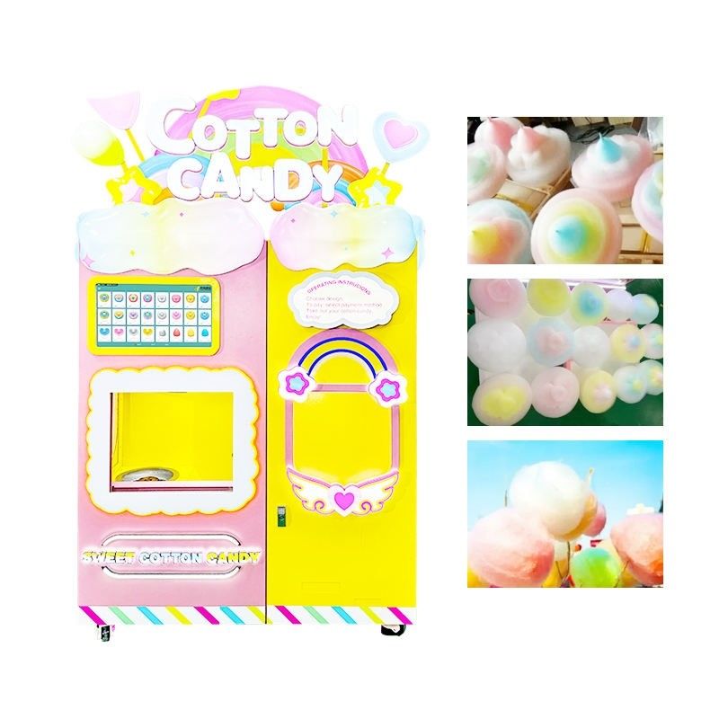 Mesin Penjual Penuh Otomatis Self Service Cinema Mesin Penjual Cotton Candy untuk Penjualan