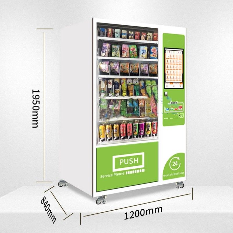 24 jam Self Service Otomatis layar sentuh Combo Minuman Makanan ringan Mesin Penjual Kendara Distributor Vendor Otomatis