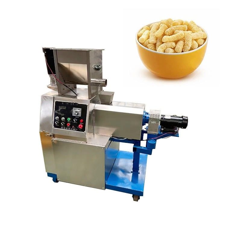 5.5kw Snack Bar Twin Screw Extruder Puffed Chips Corn Snacks Mesin pembuatan makanan