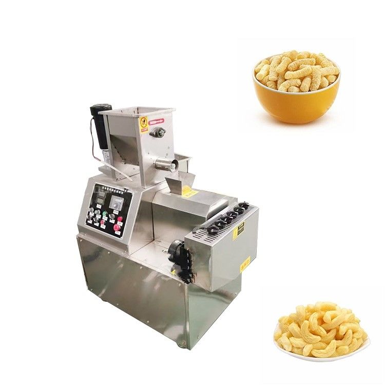 5.5kw Snack Bar Twin Screw Extruder Puffed Chips Corn Snacks Mesin pembuatan makanan