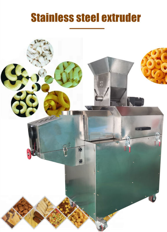 Mudah Operasi Stainless Steel Corn Puff Membuat Mesin Untuk makanan ringan Ekstrusi