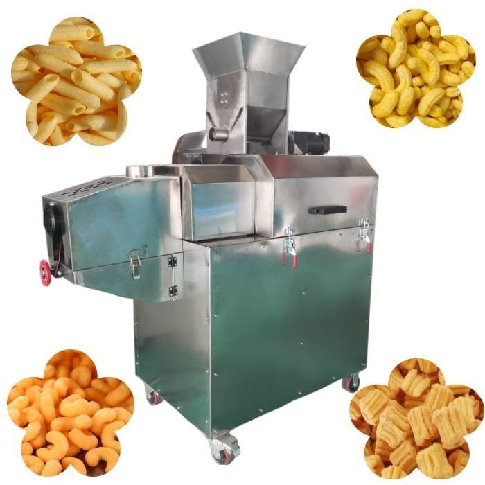 Mudah Operasi Stainless Steel Corn Puff Membuat Mesin Untuk makanan ringan Ekstrusi