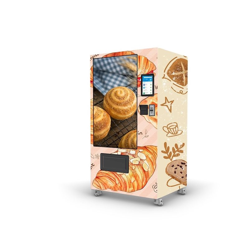 50W Otomatis roti makanan dan minuman produk Qr membayar mesin penjual otomatis