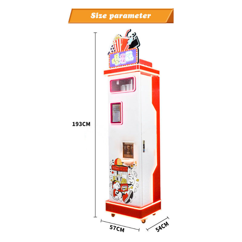 Mesin Popcorn Kartu Dioperasikan Vendor Popcorn Koin Makanan Snack Distributor mesin penjual otomatis