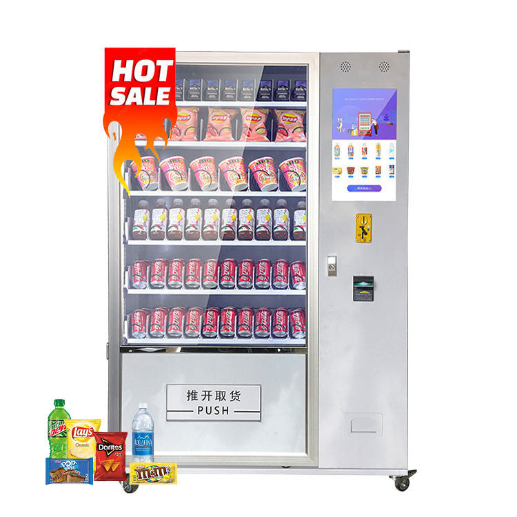 Mal Perbelanjaan Minuman dingin Disesuaikan Warna Lukisan Sticker Mesin Penjual otomatis Dengan Layar