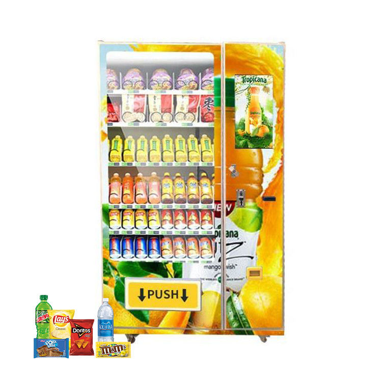 Mal Perbelanjaan Minuman dingin Disesuaikan Warna Lukisan Sticker Mesin Penjual otomatis Dengan Layar