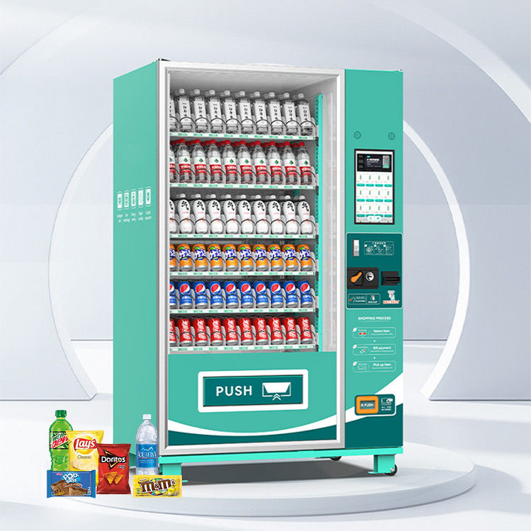 Mal Perbelanjaan Minuman dingin Disesuaikan Warna Lukisan Sticker Mesin Penjual otomatis Dengan Layar