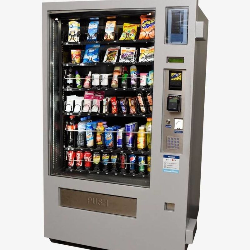 220V 50HZ mesin penjual minuman dingin dengan penanda cat warna yang disesuaikan dalam tegangan