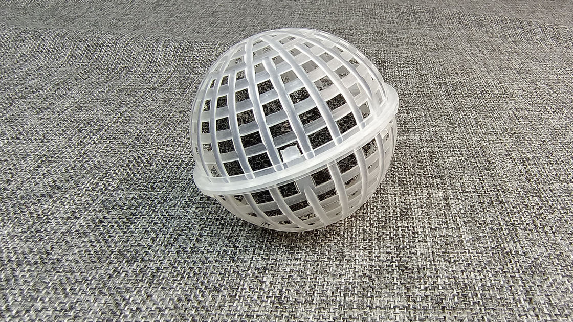 Spons Polyurethane Berlubang Bola Kandang Terapung Biokimia Kolam Suspensi Biologi Filler Ball